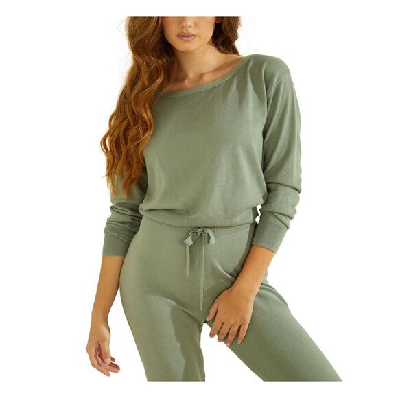 GUESS Sweaters - GUESS Womens Green Round Neck Sweater XS